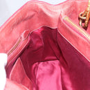 Miu Miu Hand Bag Leather 2way Pink Gold Auth 167648A-28
