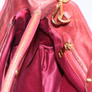 Miu Miu Hand Bag Leather 2way Pink Gold Auth 167648A-32