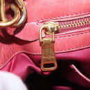 Miu Miu Hand Bag Leather 2way Pink Gold Auth 167648A-33