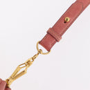 Miu Miu Hand Bag Leather 2way Pink Gold Auth 167649M-16