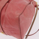 Miu Miu Hand Bag Leather 2way Pink Gold Auth 167649M-20