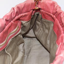 Miu Miu Hand Bag Leather 2way Pink Gold Auth 167649M-25