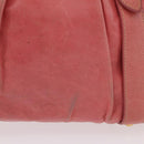 Miu Miu Hand Bag Leather 2way Pink Gold Auth 167649M-3