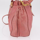 Miu Miu Hand Bag Leather 2way Pink Gold Auth 167649M-5