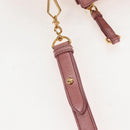 Miu Miu Hand Bag Leather 2way Pink Gold Auth 167650M-15