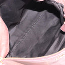 Miu Miu Hand Bag Leather 2way Pink Gold Auth 167650M-10