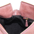 Miu Miu Hand Bag Leather 2way Pink Gold Auth 167650M-25