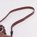 Miu Miu Hand Bag Leather 2way Brown Silver Auth 167652M-15