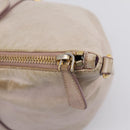 Miu Miu Hand Bag Leather Beige Gold Tone Auth 167653-10
