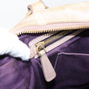 Miu Miu Hand Bag Leather Beige Gold Tone Auth 167653-21