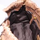 Miu Miu Hand Bag Leather 2way Beige Gold Auth 167654SAM-24