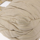Miu Miu Matelasse Hand Bag Leather 2way Beige Gold Auth 167655A-20