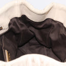 Miu Miu Matelasse Hand Bag Leather 2way Beige Gold Auth 167655A-29