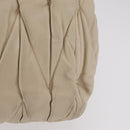 Miu Miu Matelasse Hand Bag Leather 2way Beige Gold Auth 167655A-3