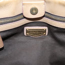 Miu Miu Hand Bag Leather 2way Beige Gold Auth 167656M-25