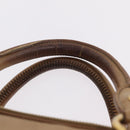 Miu Miu Hand Bag Leather 2way Beige Gold Auth 167657M-8
