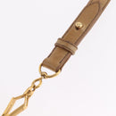 Miu Miu Hand Bag Leather 2way Beige Gold Auth 167657M-17