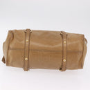 Miu Miu Hand Bag Leather 2way Beige Gold Auth 167657M-6