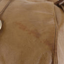 Miu Miu Hand Bag Leather 2way Beige Gold Auth 167657M-22