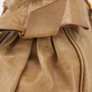 Miu Miu Hand Bag Leather 2way Beige Gold Auth 167657M-4