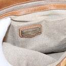 Miu Miu Hand Bag Raffia 2way Brown Silver Auth 167658M-23