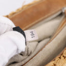 Miu Miu Hand Bag Raffia 2way Brown Silver Auth 167658M-11