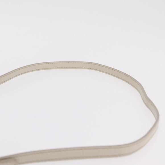Miu Miu Hand Bag Leather 2way White Gold Auth 167659M