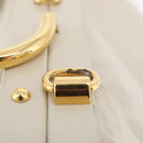 Miu Miu Hand Bag Leather 2way White Gold Auth 167659M-26