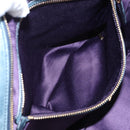 Miu Miu Matelasse Hand Bag Leather 2way Blue Gold Auth 167662M-30