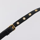 Miu Miu Hand Bag Leather 2way Black Gold Auth 167663M-17