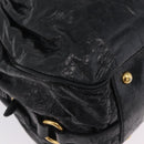 Miu Miu Hand Bag Leather 2way Black Gold Auth 167663M-18