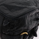 Miu Miu Hand Bag Leather 2way Black Gold Auth 167663M-21