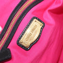 Miu Miu Hand Bag Leather 2way Black Gold Auth 167663M-24