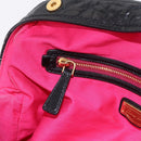 Miu Miu Hand Bag Leather 2way Black Gold Auth 167663M-27