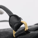 Miu Miu Hand Bag Leather 2way Black Gold Auth 167663M-8