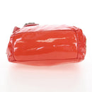 Miu Miu Hand Bag Patent leather 2way Orange Gold Auth 167664A-7
