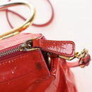 Miu Miu Hand Bag Patent leather 2way Orange Gold Auth 167664A-30