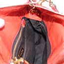 Miu Miu Hand Bag Patent leather 2way Orange Gold Auth 167664A-33