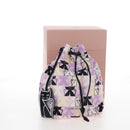 Miu Miu Pouch Canvas Pink Silver Auth 167665M-21