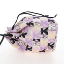 Miu Miu Pouch Canvas Pink Silver Auth 167665M-4