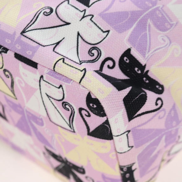Miu Miu Pouch Canvas Pink Silver Auth 167665M