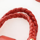 Miu Miu Matelasse Hand Bag Leather 2way Orange Gold Auth 167666A-17