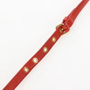 Miu Miu Matelasse Hand Bag Leather 2way Orange Gold Auth 167666A-19