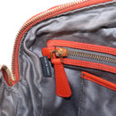 Miu Miu Matelasse Hand Bag Leather 2way Orange Gold Auth 167666A-34