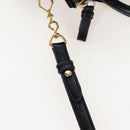 Miu Miu Hand Bag Leather 2way Black Gold Auth 167667M-9