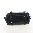 Miu Miu Hand Bag Leather 2way Black Gold Auth 167667M-5