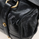 Miu Miu Hand Bag Leather 2way Black Gold Auth 167667M-17