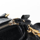 Miu Miu Hand Bag Leather 2way Black Gold Auth 167667M-21