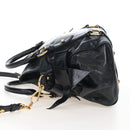 Miu Miu Hand Bag Leather 2way Black Gold Auth 167667M-3