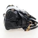Miu Miu Hand Bag Leather 2way Black Gold Auth 167667M-4